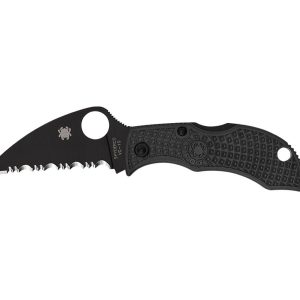 Spyderco MANBUG FRN BLACK WHARNCLIFFE BLACK BLADE SERRATED MBKWSBK
