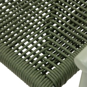 Krzesło ogrodowe Piretto, technorattan, aluminium, szałwiowe