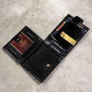 Meski zestaw prezentowy skóra naturalna Peterson PTN SET3-N78L-VT BLACK