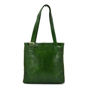 Elegancka duża skórzana shopperbag z organizerem
