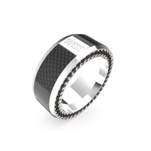 Biżuteria GUESS JUMR04041JWST. Pierścionek, Kolor czarny. Mężczyzna.