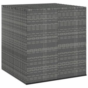 Skrzynia na poduszki ogrodowe 100x97,5x104 cm szara, rattan PE