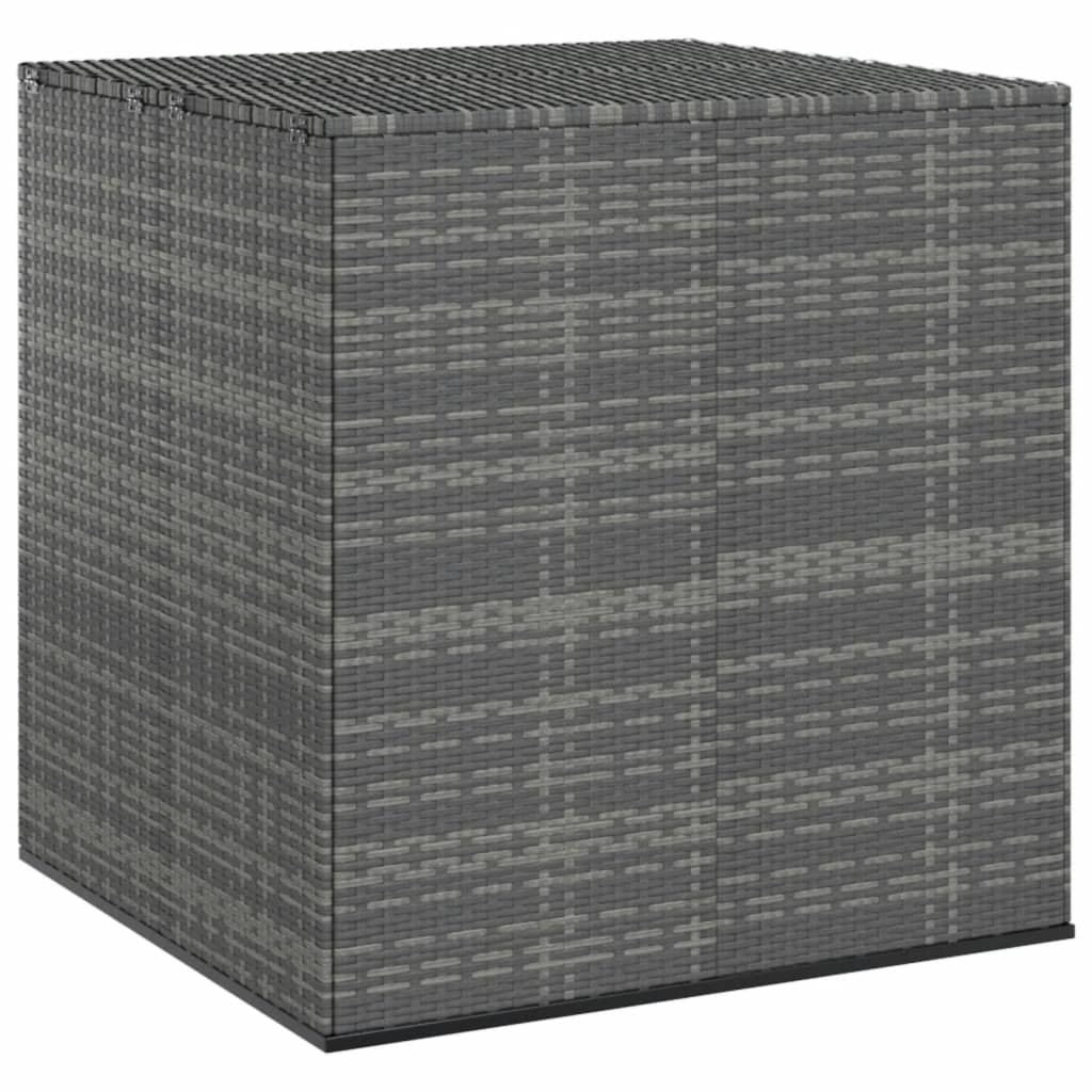 Skrzynia na poduszki ogrodowe 100x97,5x104 cm szara, rattan PE