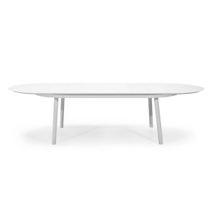 Zestaw ogrodowy Marinelli , stół rozkładany 230-300 cm + 6 krzeseł, aluminium, biały