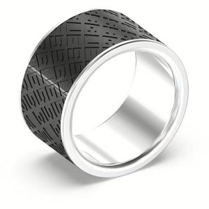 Biżuteria GUESS JUMR03226JW. Pierścionek, Kolor czarny. Mężczyzna.
