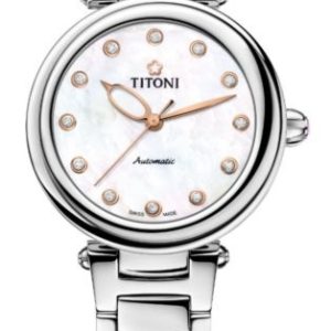 Zegarek TITONI 23978S-622. Automatyczny, Kolor biały. Kobieta.