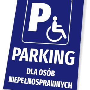 Tabliczka: Parking dla osób niepełnosprawnych