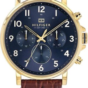 Męski Zegarek Tommy Hilfiger Daniel 1710380 – Złoto, Granat i Brąz Multifunkcyjny