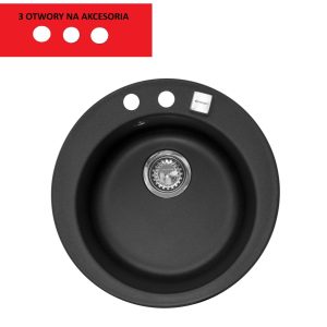 Pyramis PYRAGRANITE LANCA O49 BLACK (2+1TH)