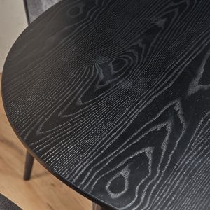 Stół okrągły czarny mat 120 cm Embos