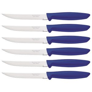 Tramontina PLENUS SET 6 PZ CARNE DENTATO (Meat Knife serr) CM.12 23498/154 Blue