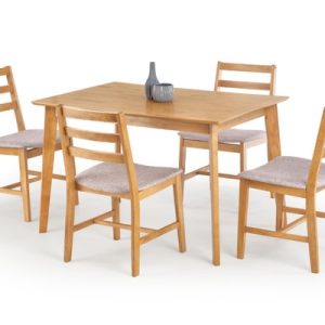 Zestaw mebli do jadalni naturalny / mokka 120 x 80 cm Cordoba