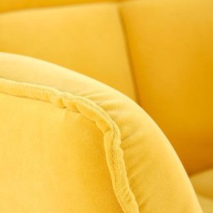 Fotel wypoczynkowy velvet żółty Belton