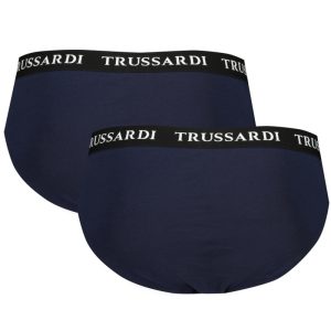 TRUSSARDI MĘSKIE NIEBIESKIE SLIPSY