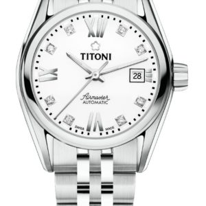 Zegarek TITONI 23909S-063. Automatyczny, Kolor biały. Kobieta.