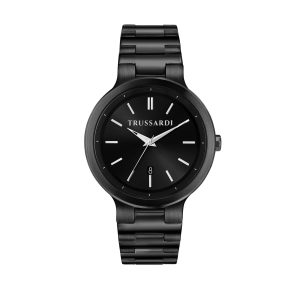 Zegarek TRUSSARDI R2453164001. Kwarcowy, Kolor czarny. Mężczyzna.