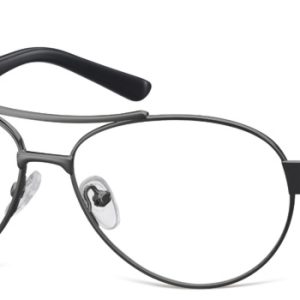 Małe Okulary oprawki Pilotki metalowe korekcyjne medium M380A czarne