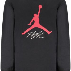 KOSZULKA JORDAN Z DŁUGIM RĘKAWEM DLA DZIECI, CZARNA