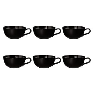SELTMANN LIBERTY VELVET BLACK Zestaw 6 filiżanek do herbaty 280 ml