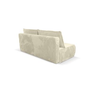 Sofa rozkładana Sofuto z pojemnikiem, jasnobeżowa, sztruks