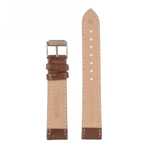Pasek skórzany do zegarka W200 TOSCANA - ciemnobrązowy - 12mm