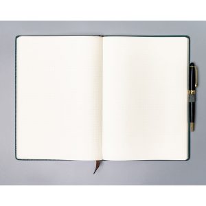 Notes w twardej oprawie w zielonym kolorze, w formacie B5 zadrukowany w kropki - Peterson