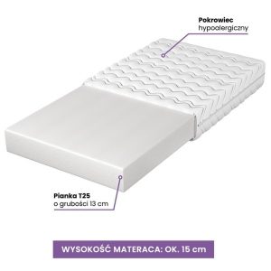 Materac piankowy 160x200 cm Siesta