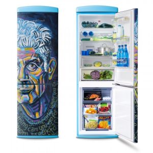 VESTFROST VR-FB373-2E1BU Art Collection Bourdain niebieska chłodziarko zamrażarka Retro