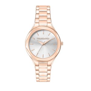Zegarek TRUSSARDI R2453157503. Kwarcowy, Kolor biały. Kobieta.