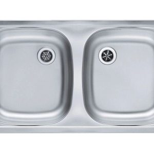 Alveus BASIC 160 SAT 78x43,5 2K zlew wpuszczany + odpływ zatyczkowy z syfonem