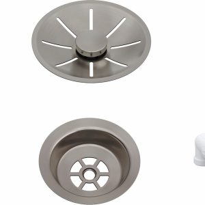 BLANCO Armatura odpływowo-przelewowa 1x3,5" z InFino i elementami stalowymi satin platinum