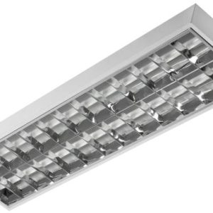 Oprawa rastrowa EVG 2x36W - natynkowa - przystosowana do świetlówek LED