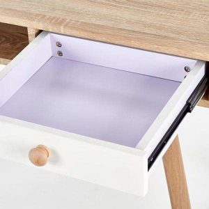 Biurko z szufladą dąb sonoma / białe mat 120 cm B34