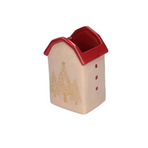 RITUALI DOMESTICI DICASA Zestaw 2 osłonek na doniczkę w kształcie domku 10 x 8.5 x 15.5 cm