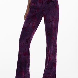 DAMSKIE SPODNIE FIOLETOWE DESIGUAL