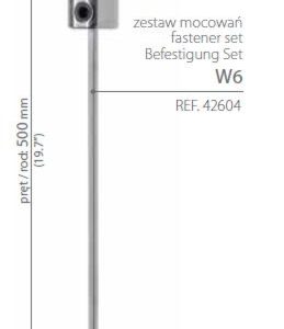 Zestawy mocowań (do płyt z drewna, MDF, do blachy, szkła) - W6 - 42604 42604