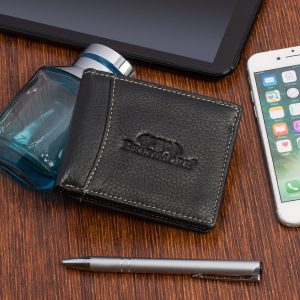Portfel skórzany męski mały brązowy Beltimore z RFiD L54