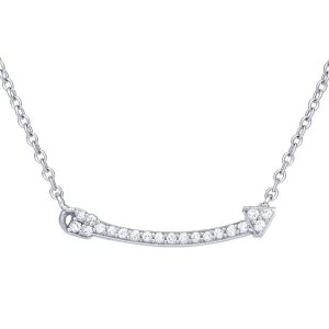 Biżuteria DIAMONFIRE 6310031082. Naszyjnik, Kolor szary. Kobieta.