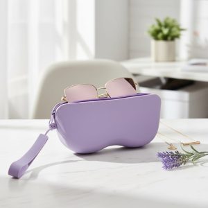 Sylikonowe etui na okulary z poręcznym uchwytem ET-139C fioletowe