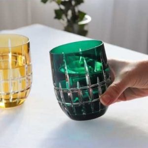 Crystal Julia Szklanka kryształowa do whisky wody ciemna zieleń