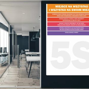 Tablica suchościeralna lean zasady 5s 062