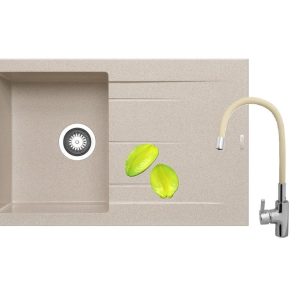 Pyramis Zlew. ALAZIA 79x50 1B 1D beż + bateria FLESSI