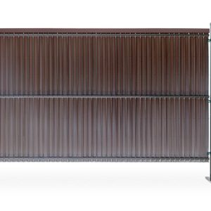 Listwy Ogrodzeniowe Pionowe Szerokie 153x250cm RD01 Jasny Brąz komplet