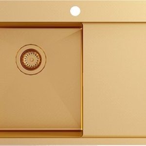 TERRA101N-L-G (nano) Zlewozmywak stalowy , złoty , z powłoką Nano
