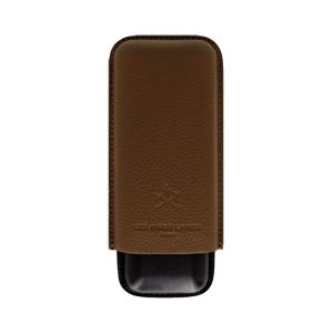 Les Fines Lames CIGAR CASE DUO BROWN PEBBLE