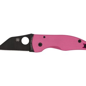 Spyderco MICROJIMBO PINK G-10 PLAIN BLACK BLADE C264GPNBKP
