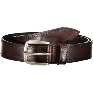 PASEK SKÓRZANY GUESS JEANS MĘSKI BRĄZOWY