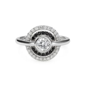 Biżuteria DIAMONFIRE 6117821082175. Pierścionek, Kolor szary. Kobieta.