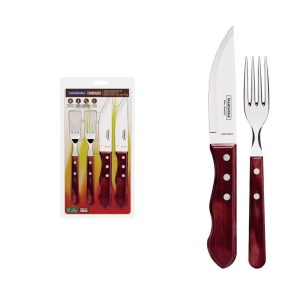 Tramontina POLYWOOD FSC SET POSATE CARNE/BBQ 4 PZ 29899/162 Red