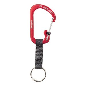 Niteize SLIDELOCK KEYRING #3 ALUMINUM Red CSLAW3-10-R6